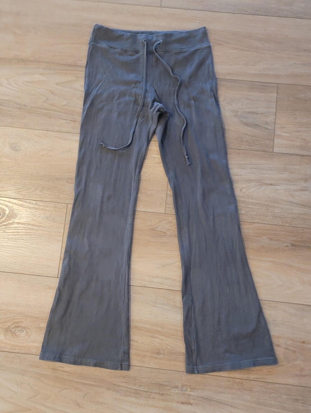 Brandy Melville Gray Drawstring Flared Track Pants